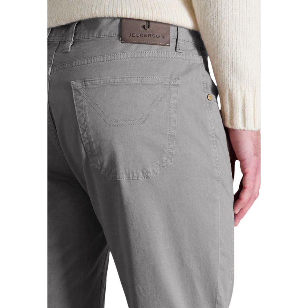 Jeckerson Gray Cotton Skinny Pants - ClickThatClicks 