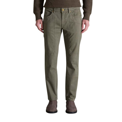 Jeckerson Green Cotton Skinny Pants - ClickThatClicks 