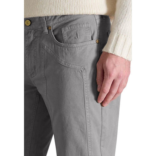 Jeckerson Gray Cotton Skinny Pants - ClickThatClicks 