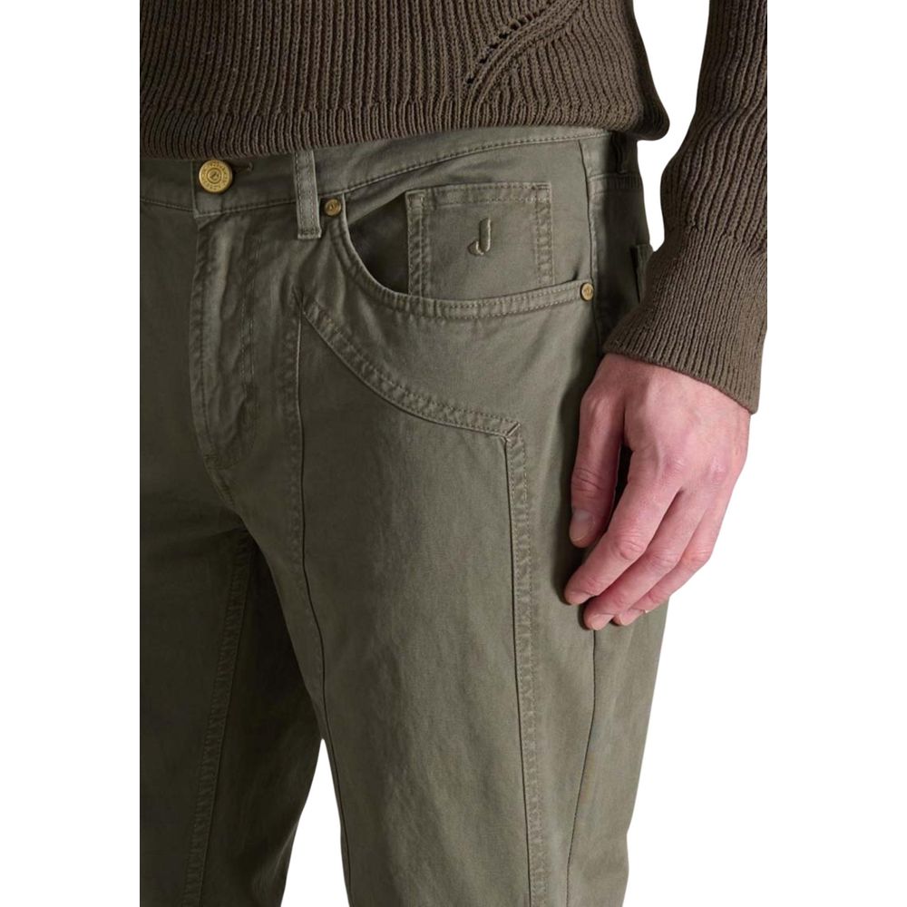 Jeckerson Green Cotton Skinny Pants - ClickThatClicks 