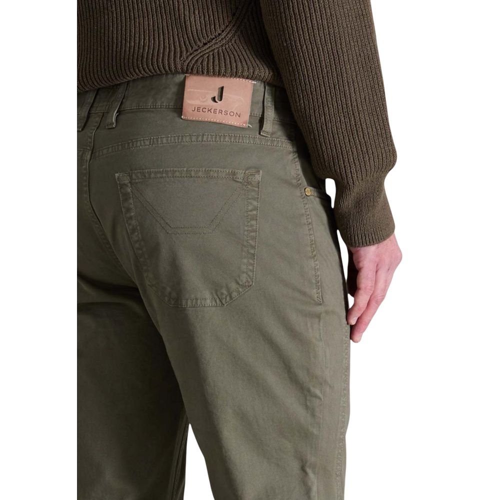 Jeckerson Green Cotton Skinny Pants - ClickThatClicks 