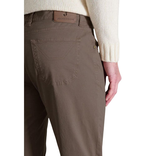 Jeckerson Brown Cotton Skinny Pants - ClickThatClicks 