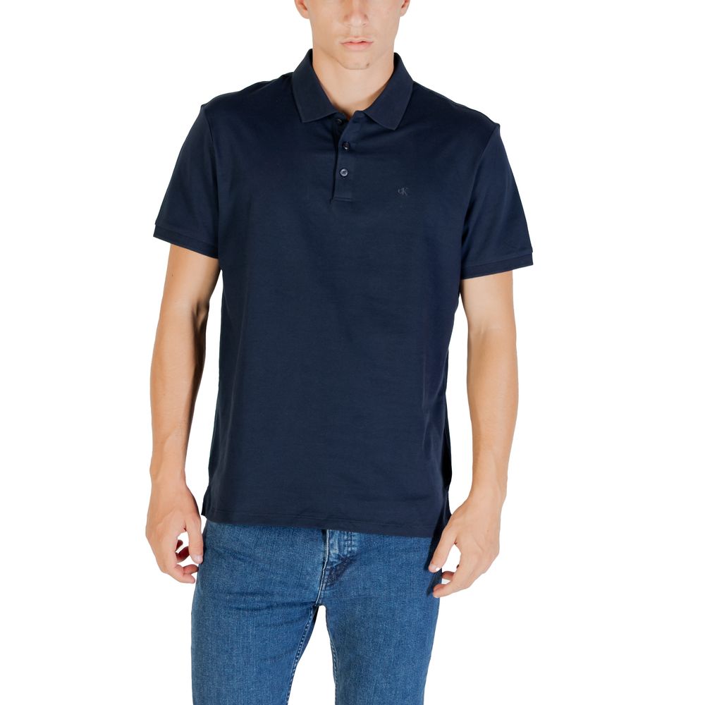 Calvin Klein Jeans Blue Cotton Polo Shirt - ClickThatClicks 