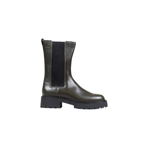 Calvin Klein Jeans Gray Leather Ankle Boots - ClickThatClicks 