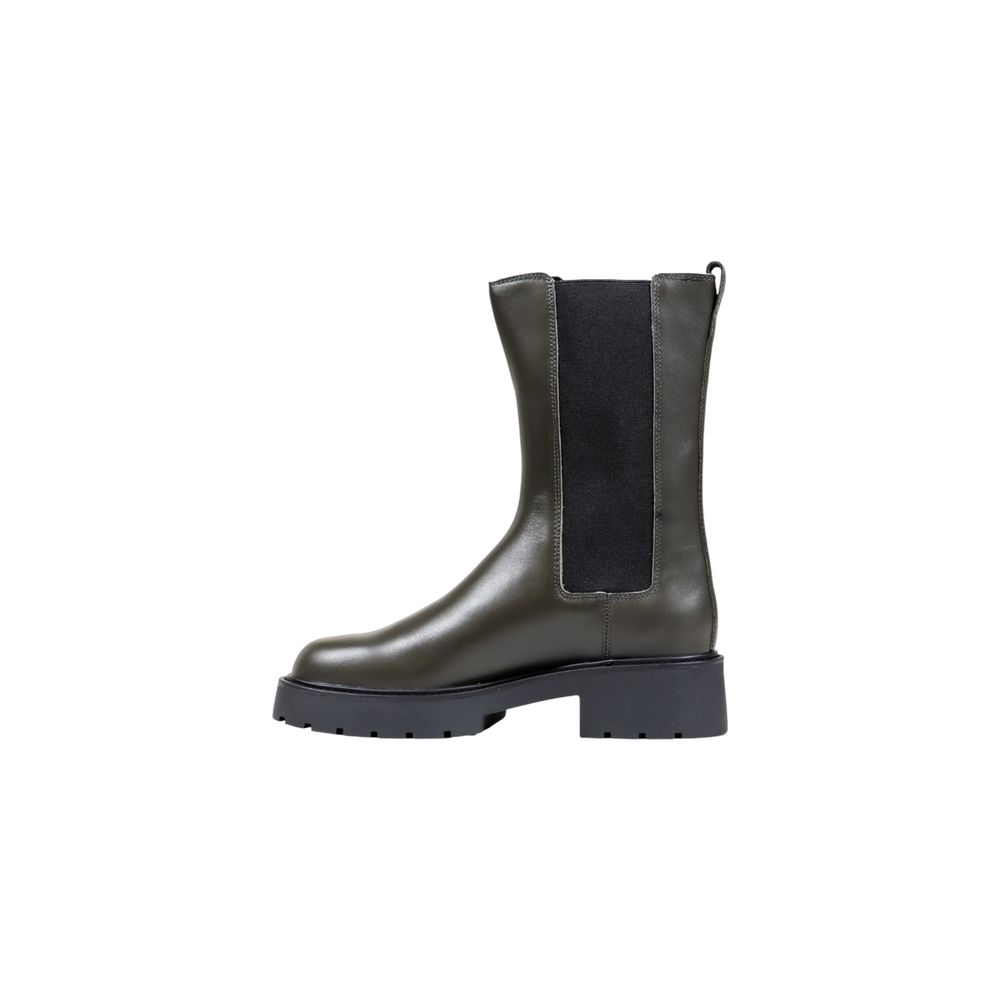 Calvin Klein Jeans Gray Leather Ankle Boots - ClickThatClicks 