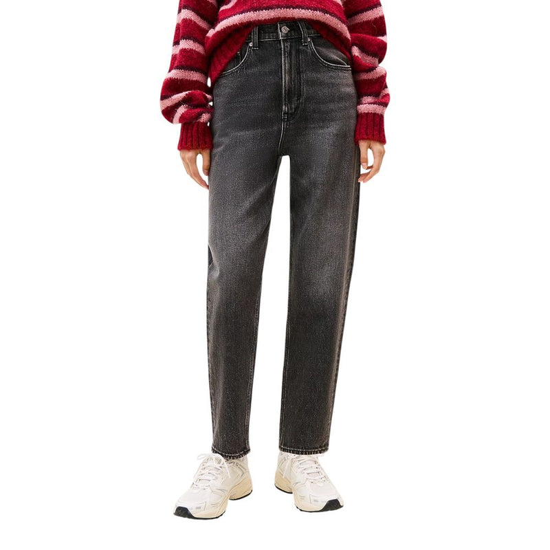 Tommy Hilfiger Jeans Black Recycled Cotton Mom Jeans - ClickThatClicks 