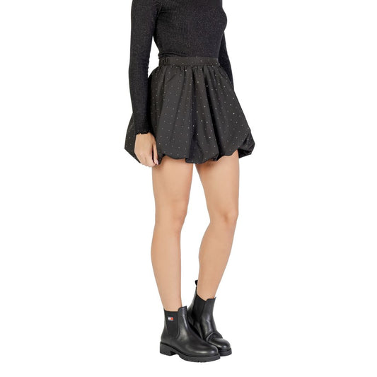 Jacqueline De Yong Black Polyester Mini Skirt - ClickThatClicks 