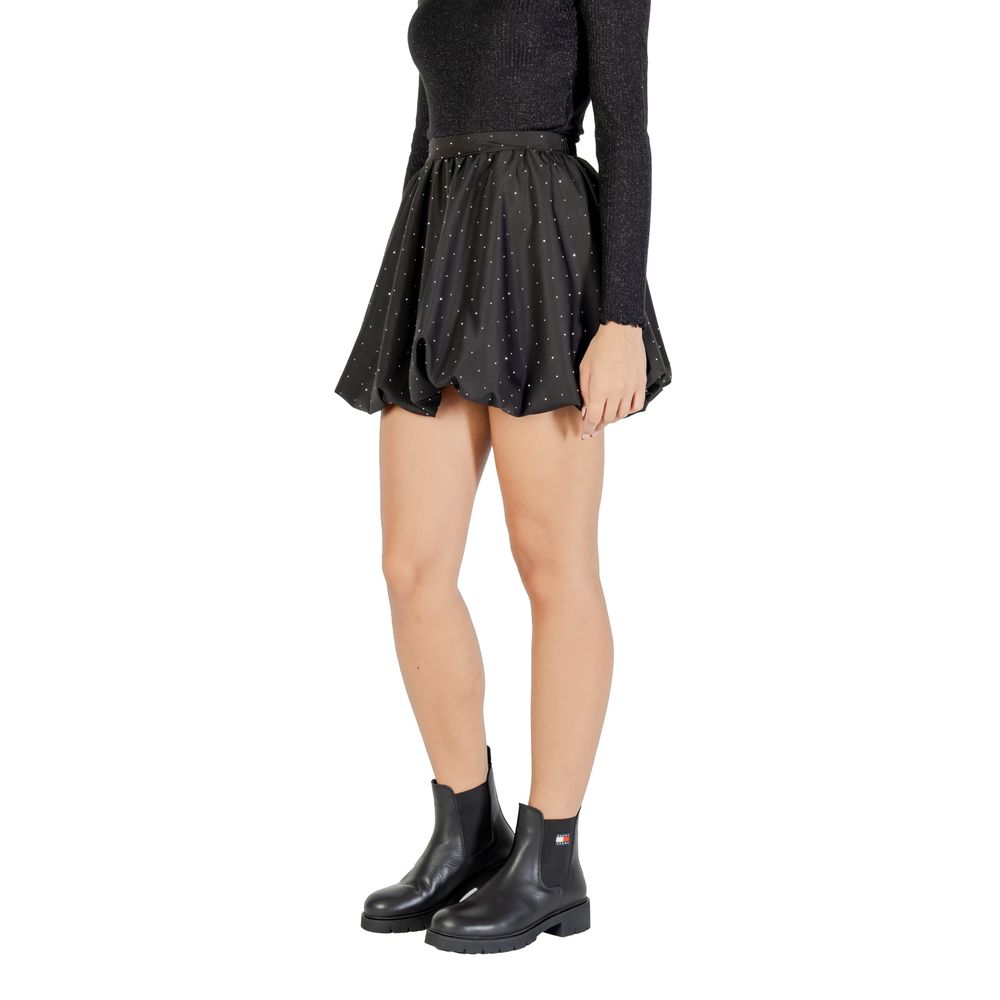 Jacqueline De Yong Black Polyester Mini Skirt - ClickThatClicks 