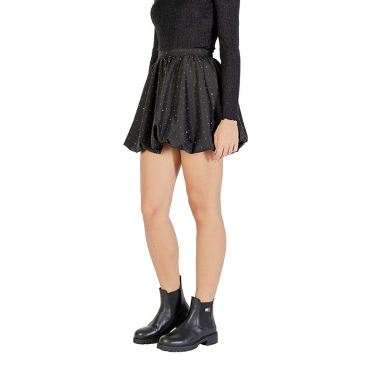 Jacqueline De Yong Black Polyester Mini Skirt - ClickThatClicks 