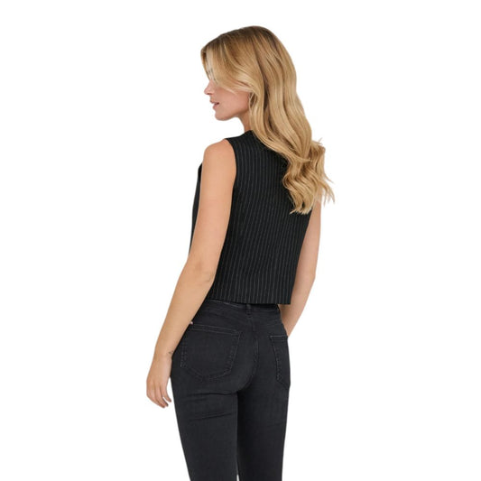 Only Black Recycled Polyester Waistcoat - ClickThatClicks 