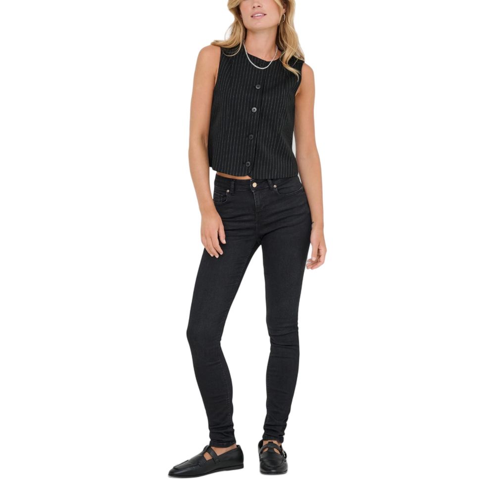 Only Black Recycled Polyester Waistcoat - ClickThatClicks 