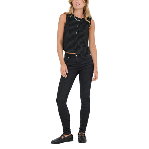 Only Black Recycled Polyester Waistcoat - ClickThatClicks 