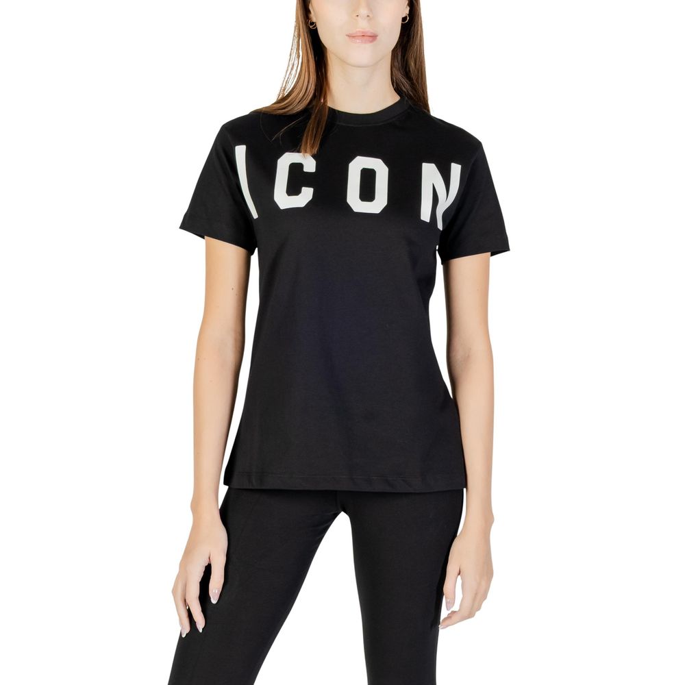 Icon Black Cotton T-Shirt - ClickThatClicks 
