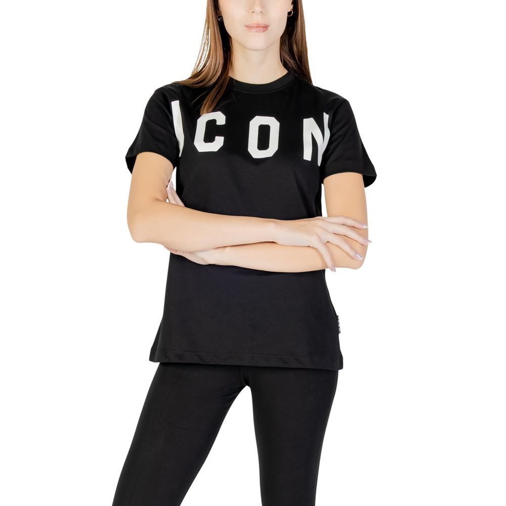 Icon Black Cotton T-Shirt - ClickThatClicks 