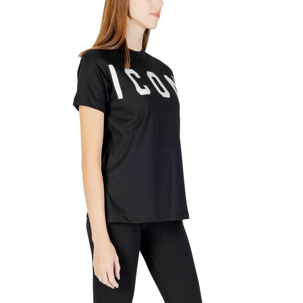 Icon Black Cotton T-Shirt - ClickThatClicks 