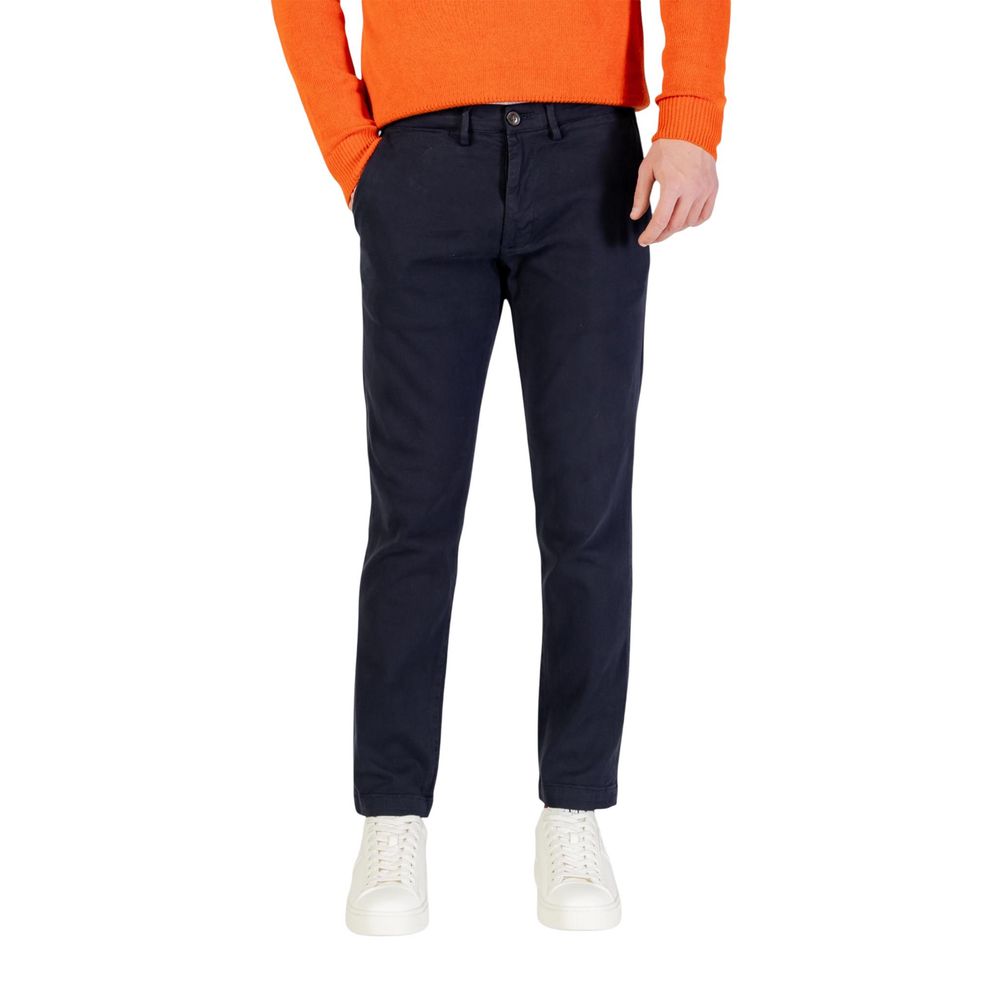 Borghese Blue Cotton Skinny Pants - ClickThatClicks 
