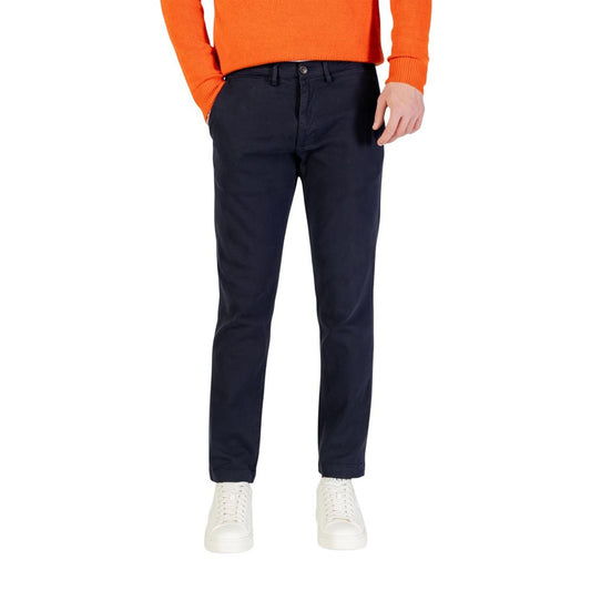 Borghese Blue Cotton Skinny Pants - ClickThatClicks 