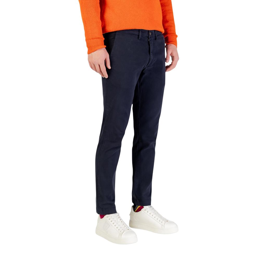 Borghese Blue Cotton Skinny Pants - ClickThatClicks 