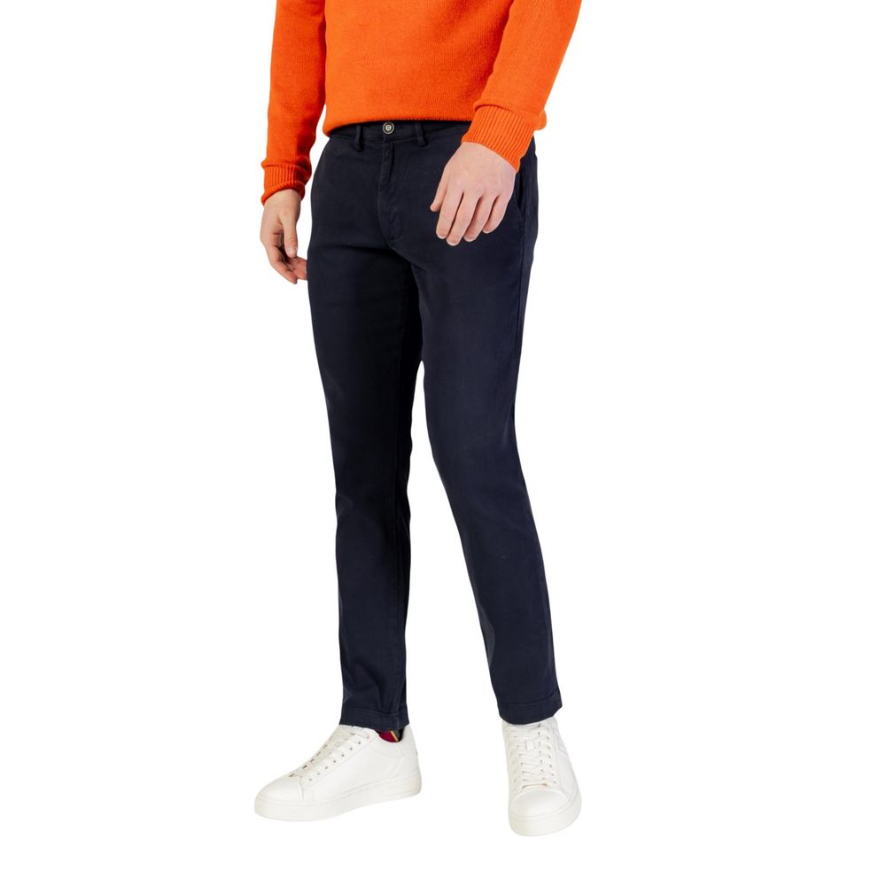Borghese Blue Cotton Skinny Pants - ClickThatClicks 