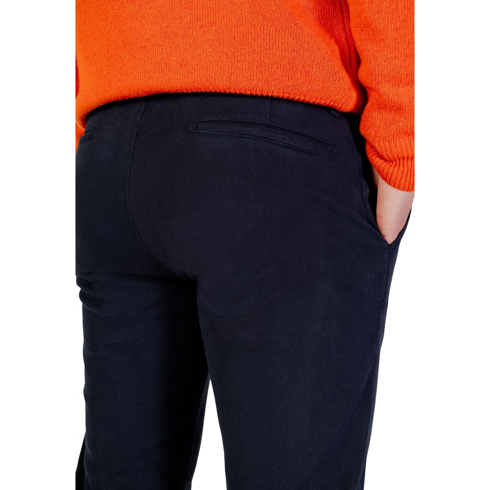 Borghese Blue Cotton Skinny Pants - ClickThatClicks 