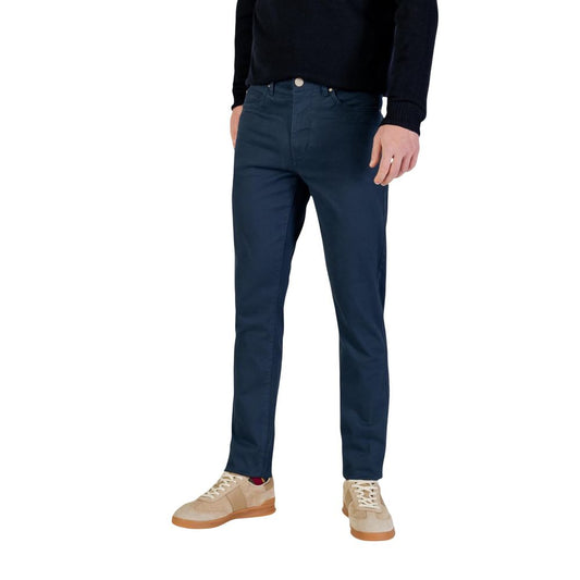 Borghese Blue Cotton Skinny Pants - ClickThatClicks 