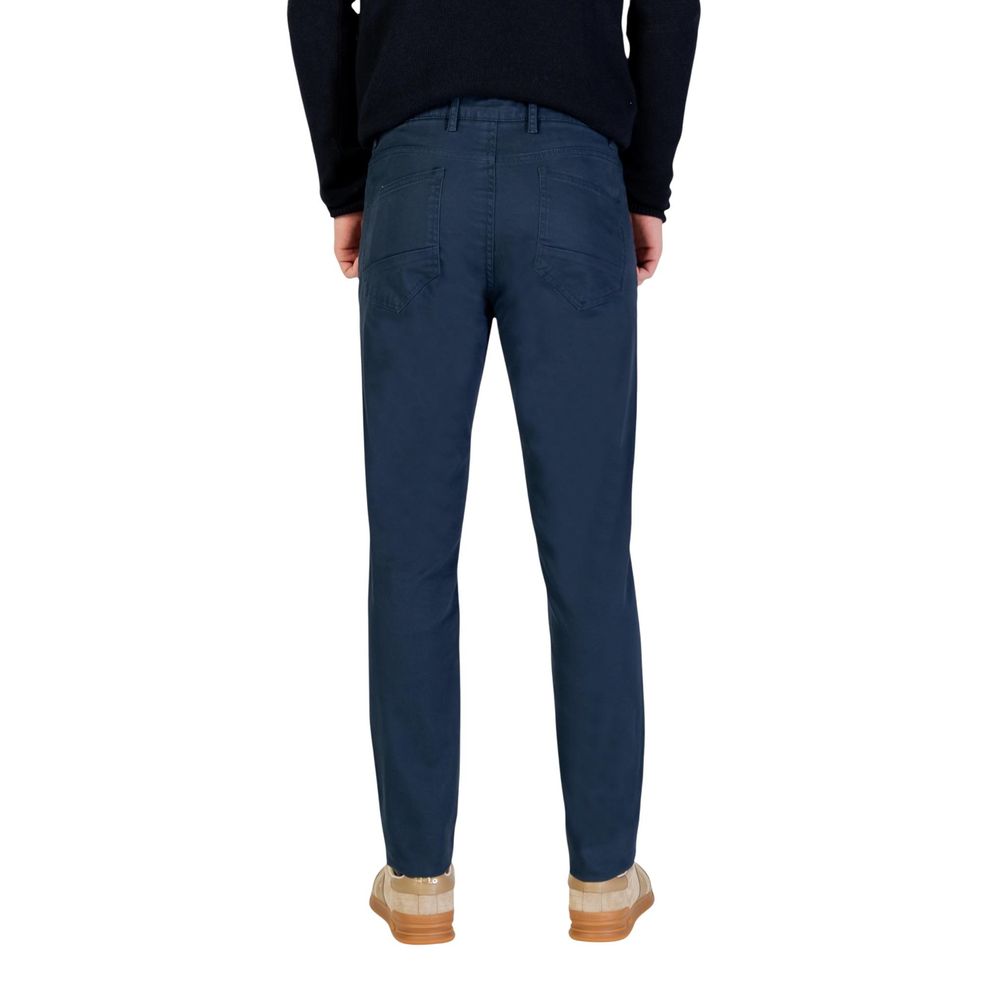Borghese Blue Cotton Skinny Pants - ClickThatClicks 