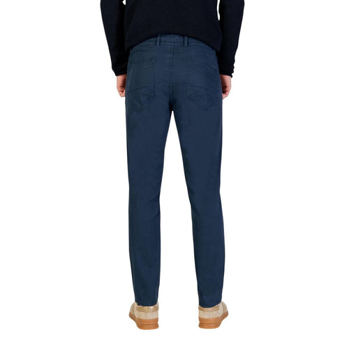 Borghese Blue Cotton Skinny Pants - ClickThatClicks 