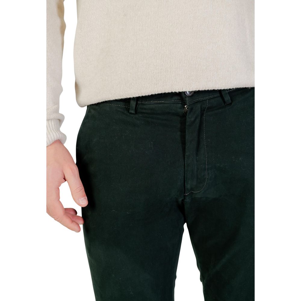 Borghese Green Cotton Skinny Pants - ClickThatClicks 