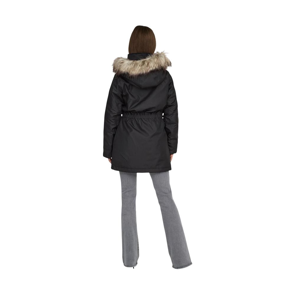 Only Black Recycled Polyester Parka - ClickThatClicks 