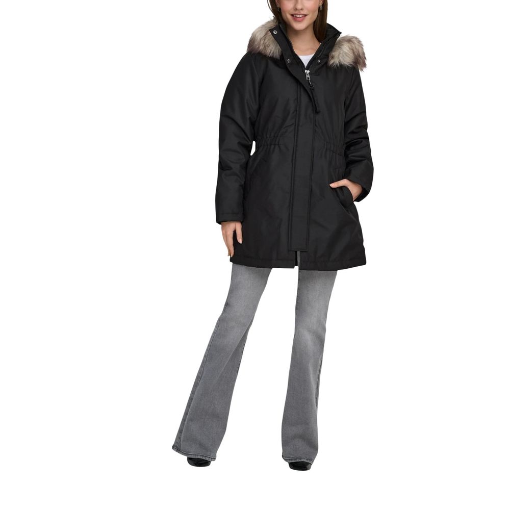Only Black Recycled Polyester Parka - ClickThatClicks 