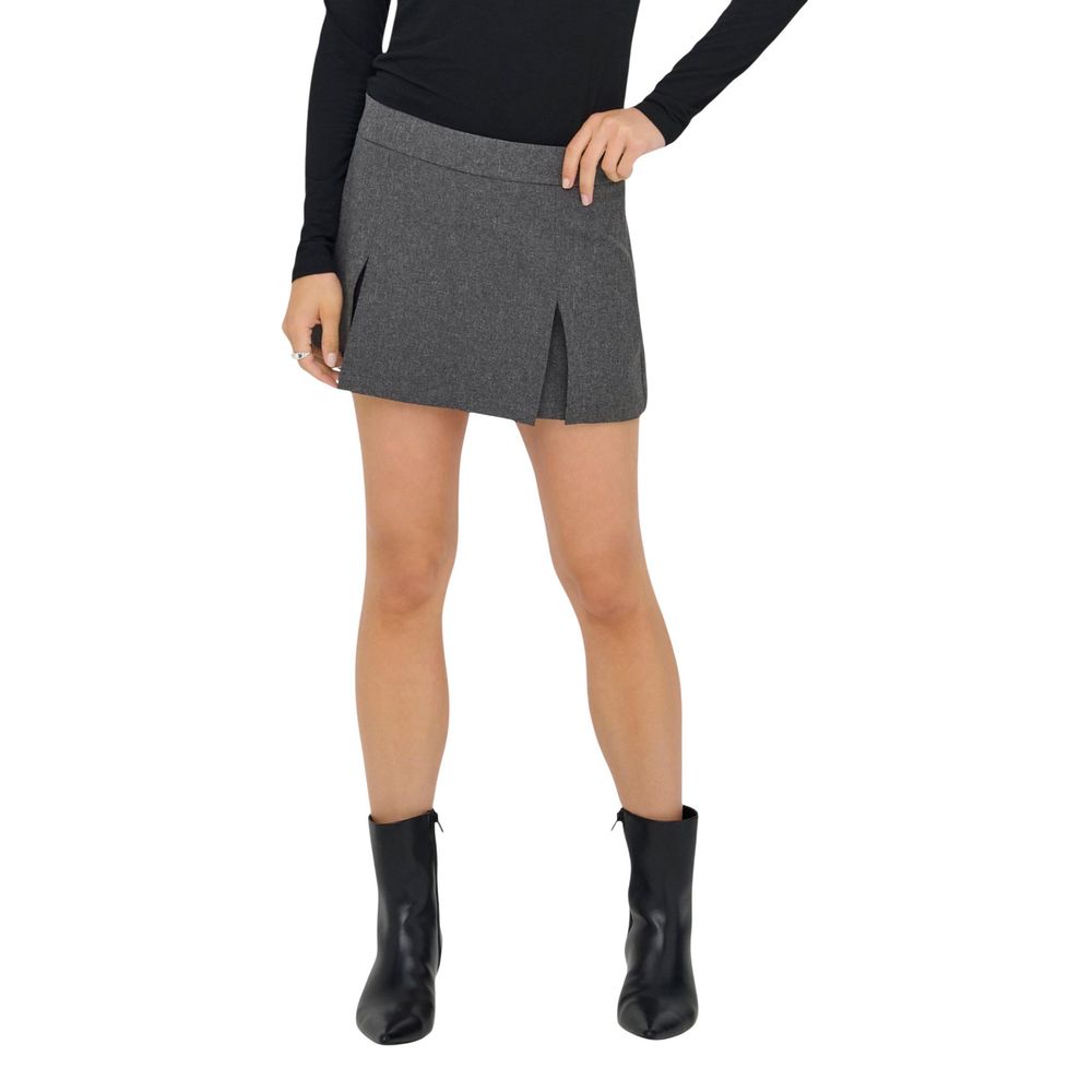 Jacqueline De Yong Gray Polyester Shorts - ClickThatClicks 