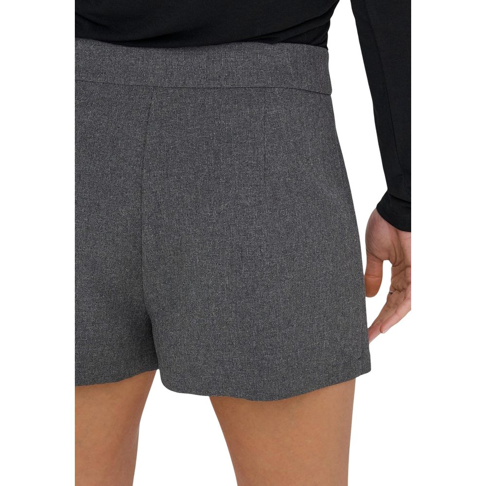 Jacqueline De Yong Gray Polyester Shorts - ClickThatClicks 