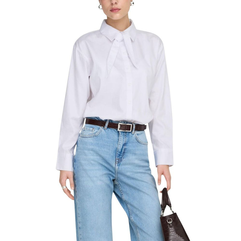 Jacqueline De Yong White Cotton Blouse - ClickThatClicks 