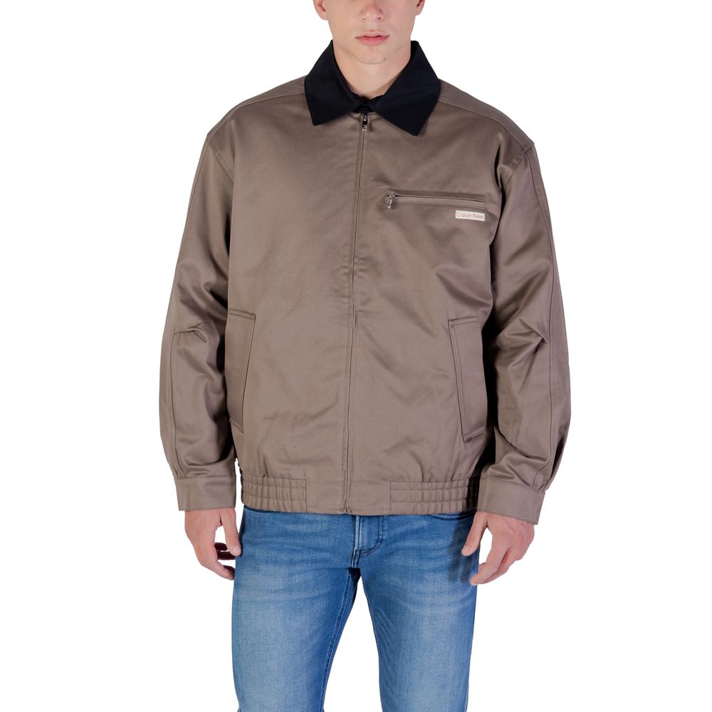 Calvin Klein Jeans Brown Cotton Bomber - ClickThatClicks 