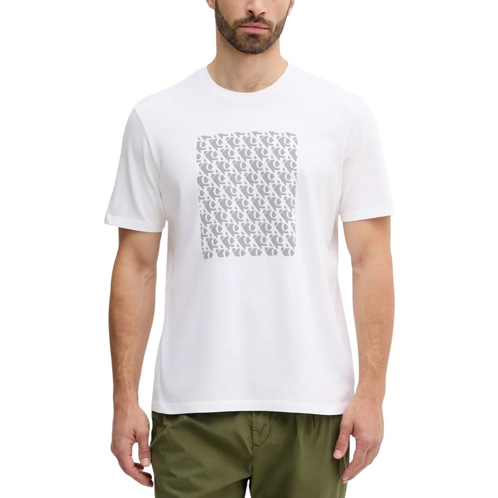 Calvin Klein Jeans White Cotton T-Shirt - ClickThatClicks 