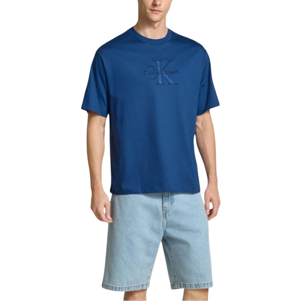 Calvin Klein Jeans Blue Cotton T-Shirt - ClickThatClicks 