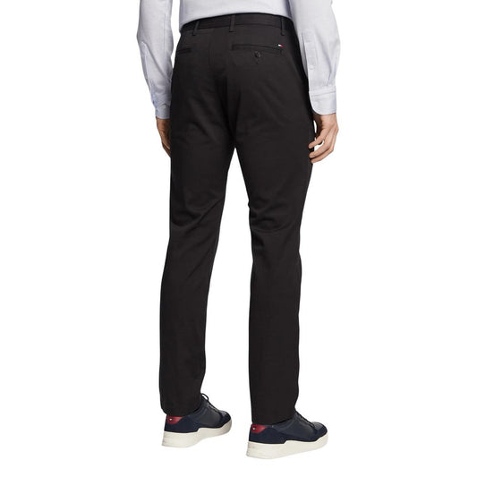 Tommy Hilfiger Black Recycled Cotton Casual Pants - ClickThatClicks 