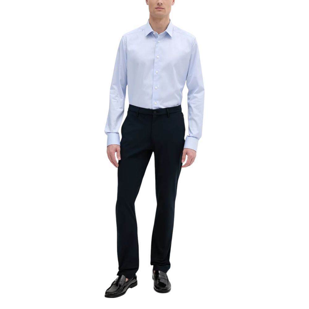 Tommy Hilfiger Blue Polyester Casual Pants - ClickThatClicks 