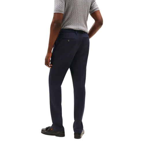 Tommy Hilfiger Blue Recycled Polyester Dress Pants - ClickThatClicks 