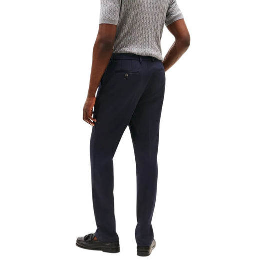 Tommy Hilfiger Blue Recycled Polyester Dress Pants - ClickThatClicks 