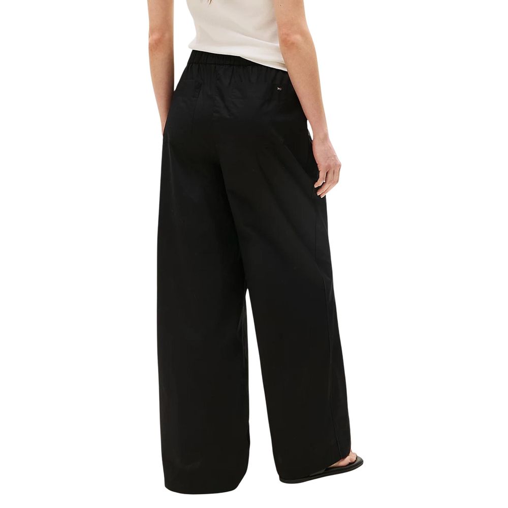 Tommy Hilfiger Black Organic Cotton Casual Pants - ClickThatClicks 