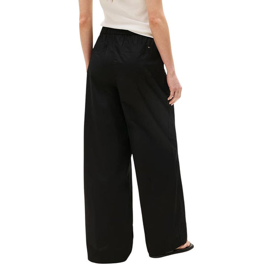 Tommy Hilfiger Black Organic Cotton Casual Pants - ClickThatClicks 