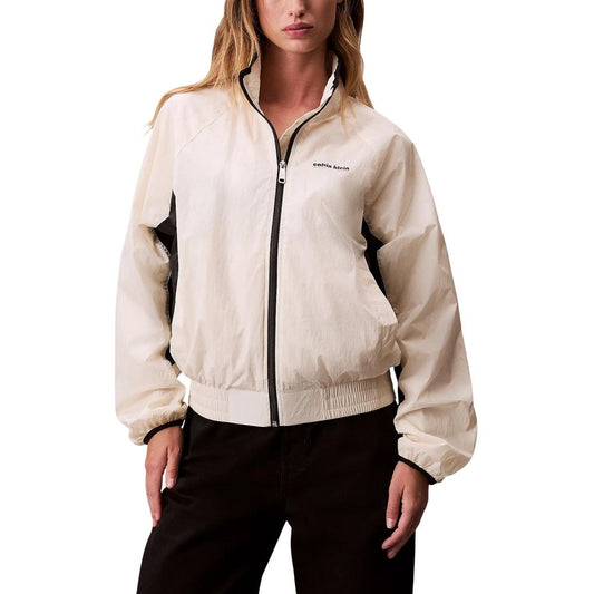 Calvin Klein Jeans White Polypropylene Shell Jacket - ClickThatClicks 