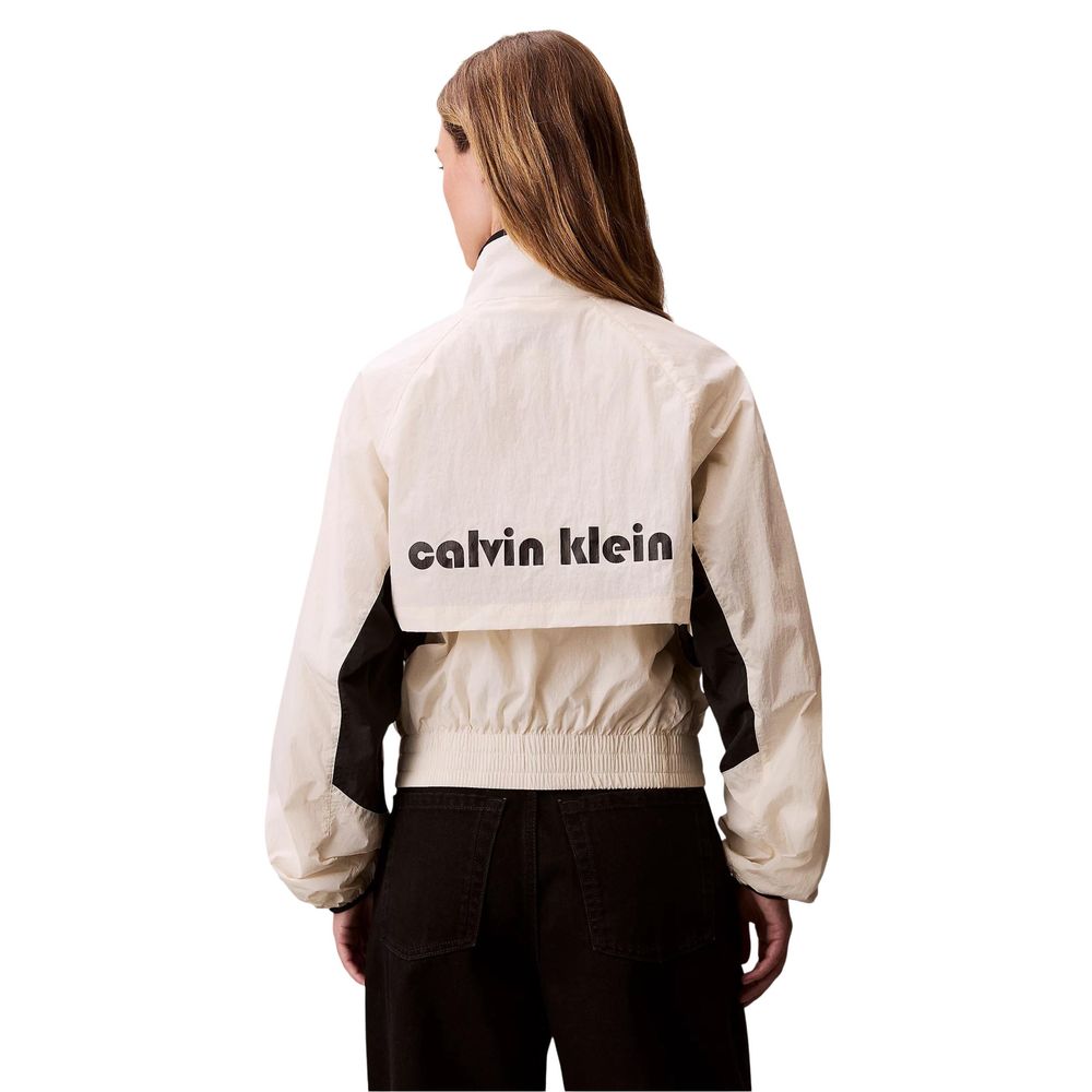 Calvin Klein Jeans White Polypropylene Shell Jacket - ClickThatClicks 