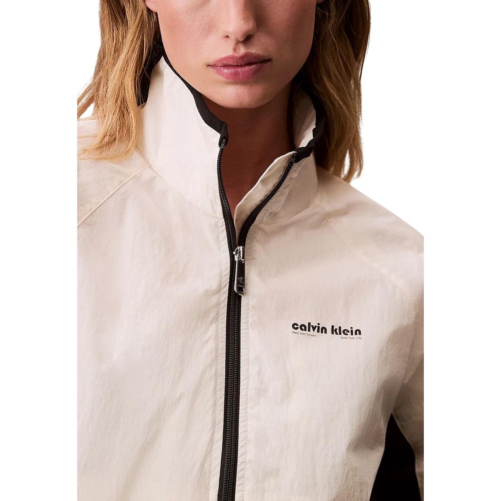 Calvin Klein Jeans White Polypropylene Shell Jacket - ClickThatClicks 