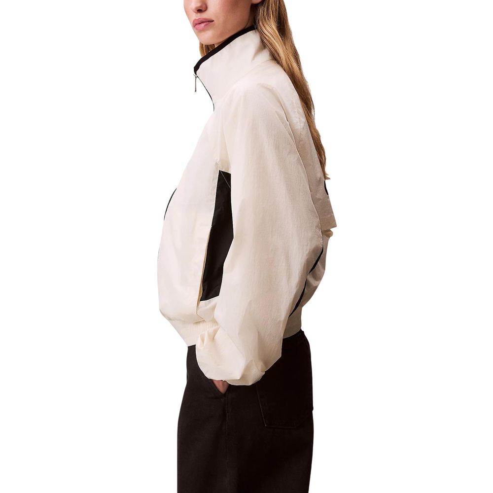 Calvin Klein Jeans White Polypropylene Shell Jacket - ClickThatClicks 