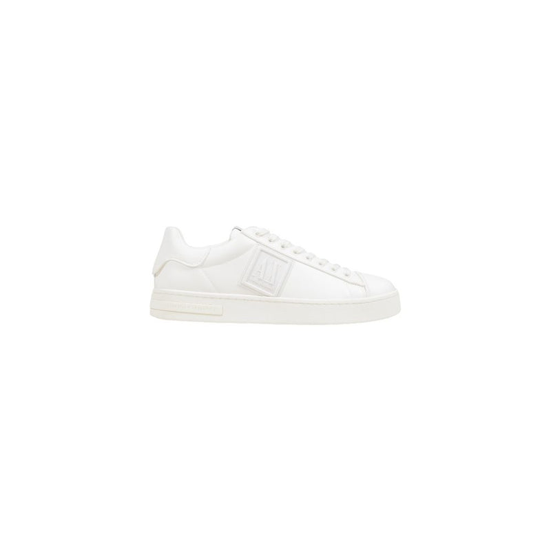 Armani Exchange White Polyester Low Top Sneakers - ClickThatClicks 