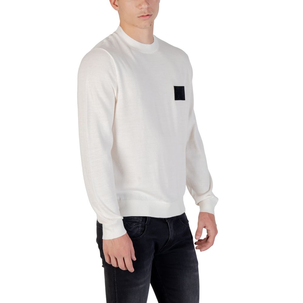 Armani Exchange White Marabou Sweatshirt - ClickThatClicks 