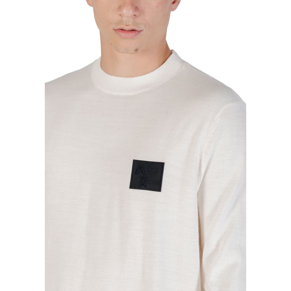 Armani Exchange White Marabou Sweatshirt - ClickThatClicks 