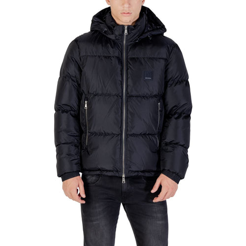 Armani Exchange Blue Polyamide Coat - ClickThatClicks 